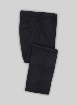 Scabal Londoner Toconi Stripe Blue Wool Pants