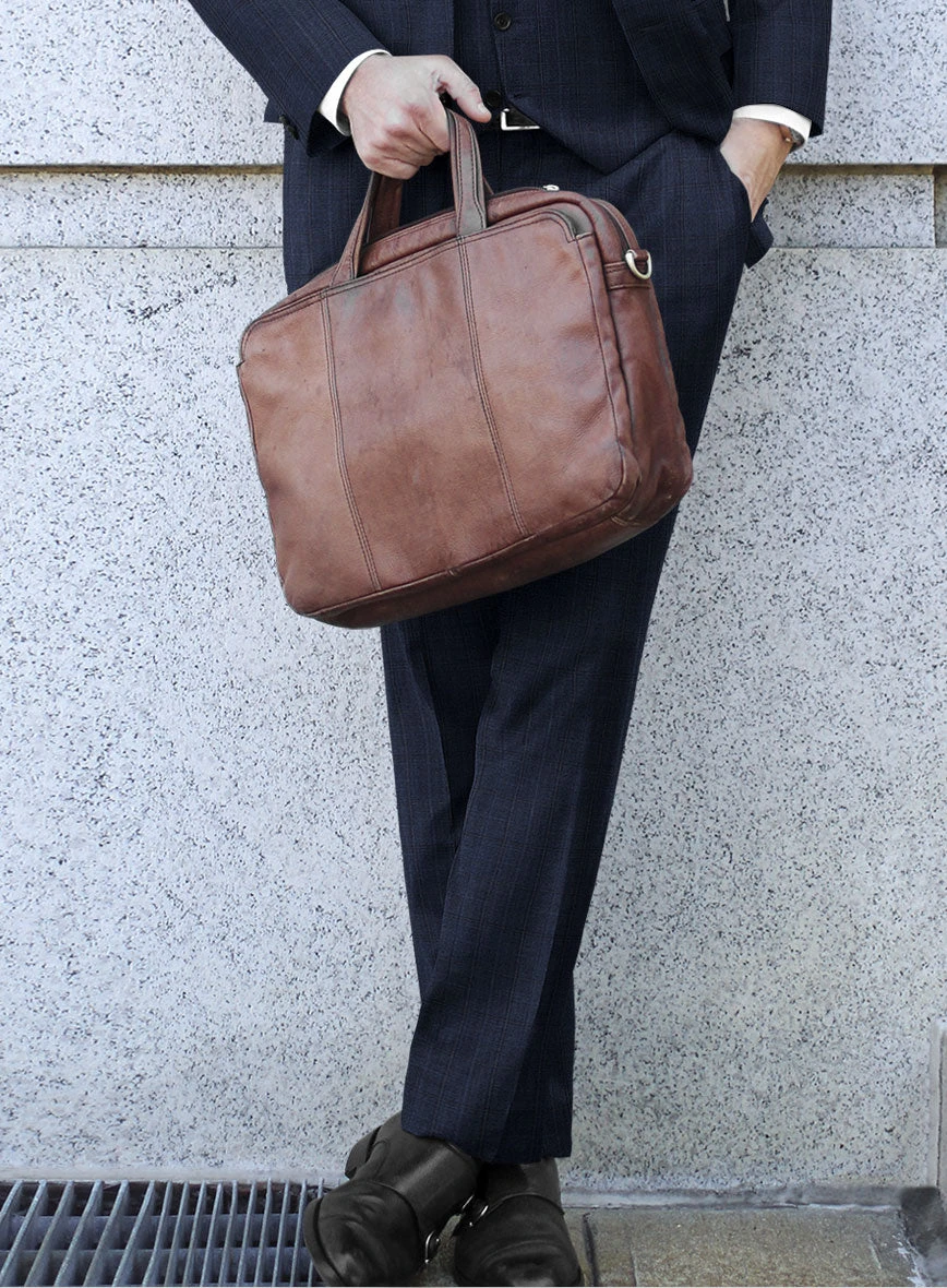 Scabal Mivo Checks Blue Wool Pants 4 Scabal Mivo Checks Blue Wool Pants - Image 2