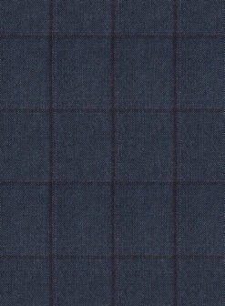 Scabal Tornado Windowpane Blue Wool Pants -Vest Gentleman Shop scabaltornadowindowpanbluwoolpantslk 2