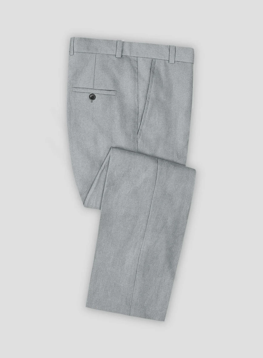 Solbiati Art Du Lin Blue Gray Linen Pants 3 Solbiati Art Du Lin Blue Gray Linen Pants