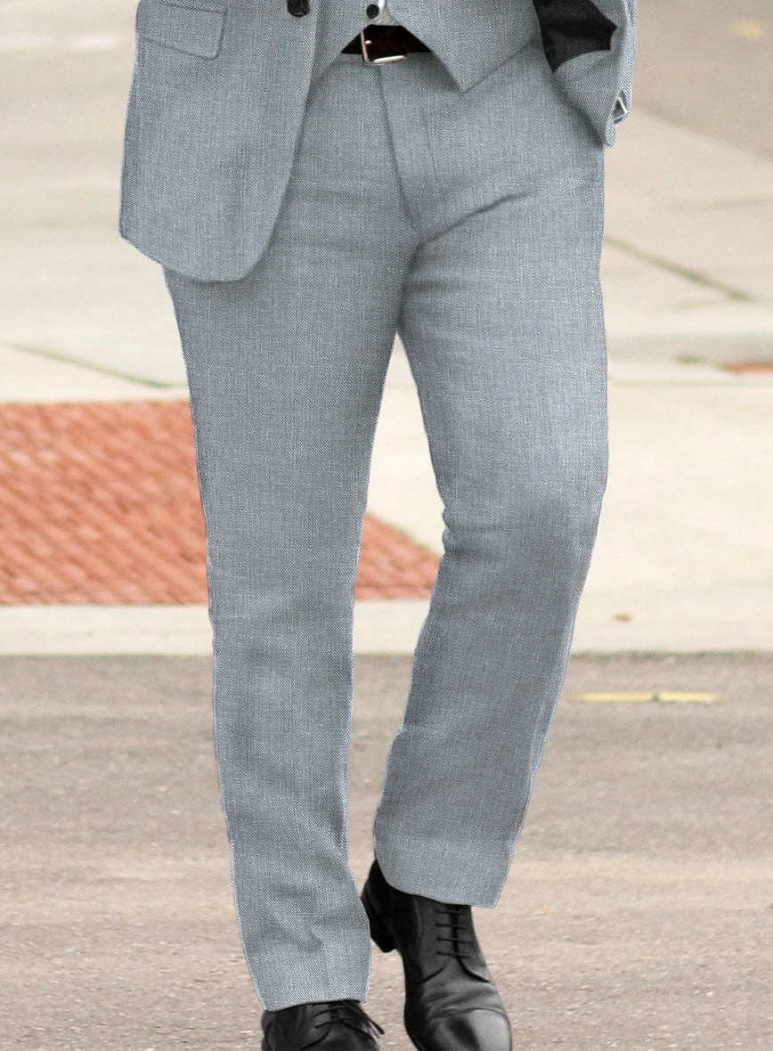 Solbiati Art Du Lin Blue Gray Linen Pants 4 Solbiati Art Du Lin Blue Gray Linen Pants - Image 2