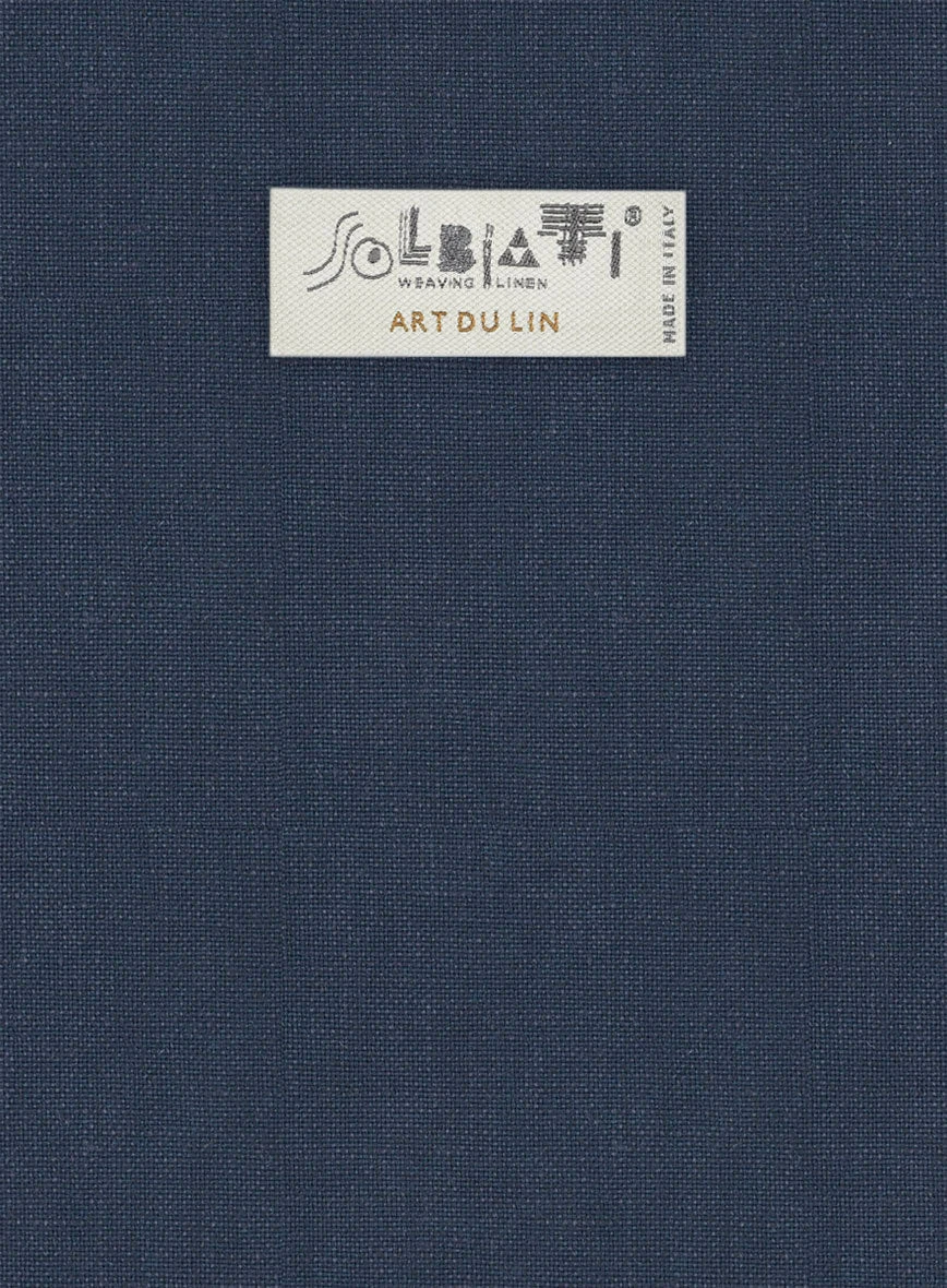 Solbiati Art Du Lin Indigo Blue Linen Pants 4 Solbiati Art Du Lin Indigo Blue Linen Pants - Image 2