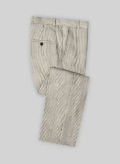 Solbiati Light Brown Seersucker Pants