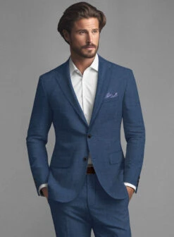 Stone Blue Linen Suit -Vest Gentleman Shop stonebluelinensuitlook 2