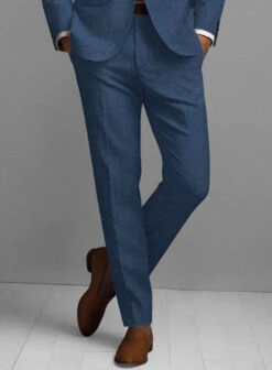Stone Blue Linen Suit -Vest Gentleman Shop stonebluelinensuitlook 4