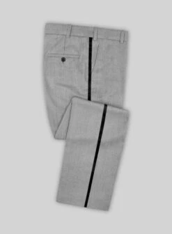 Worsted Light Gray Wool Tuxedo Suit -Vest Gentleman Shop worstedlightgraywooltuxedosuitlk 2