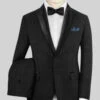 Worsted Dark Charcoal Wool Tuxedo Suit 2 Worsted Dark Charcoal Wool Tuxedo Suit -Vest Gentleman Shop worstedsuperdarkgraywooltuxedosuitlook